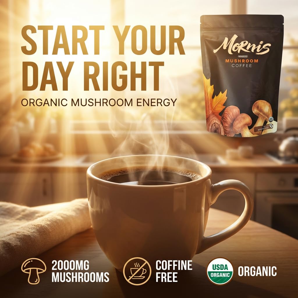 Organic Mushroom Coffee – Adaptogenic Blend for Energy, Focus & Mental Clarity
